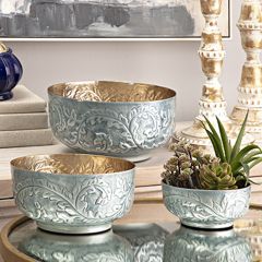 Classic Embossed Bowls Set of 3