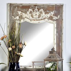 Rustic Elegance Wood Framed Wall Mirror