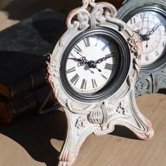 Pale Pewter Table Clock