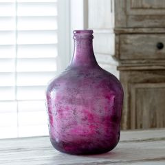 Frosted Cranberry Cellar Bottle Vase