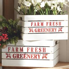 Farm Fresh Decorative Crate Set of 2