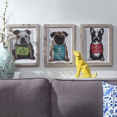 Whimsy Dogs Wall Decor Set of 3