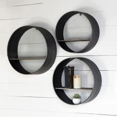 Simple Round Wall Shelf Set of 3
