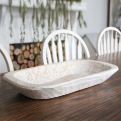 Hand Carved Baguette Bowl 22 Inch