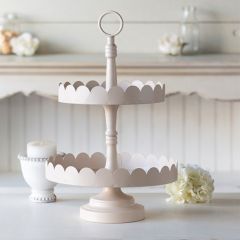 Scalloped Edge 2 Tier Display Stand