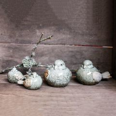 Stoneware Bird Figurines Set of 4