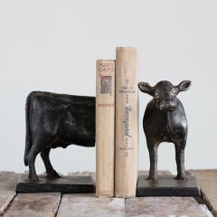 Cast Iron Cow Bookends
