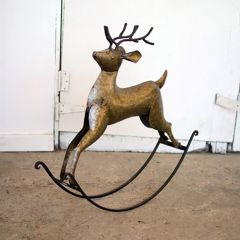 Rustic Rocking Deer