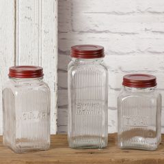 Dryer Glass Canisters Set of 3