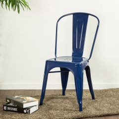 Insustrial Metal Stackable Side Chair Set of 4