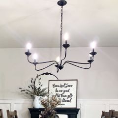 6 Light Industrial Farmhouse Chandelier