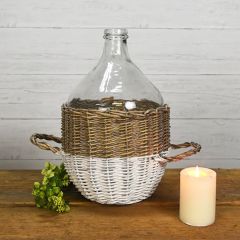 Basket Wrapped Jar Vase