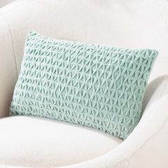 Textured Chic Mint Accent Pillow 12x20