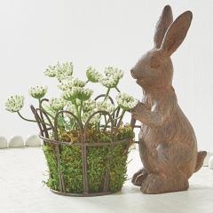 Bunny With Basket Statue