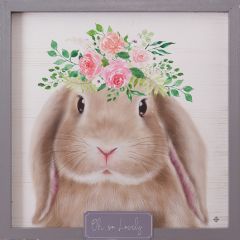 Spring Bunny In Bloom Wall Sign