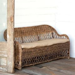 Rattan Veranda Settee With Cushion