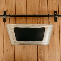 Galvanized Hanging Wall Planter