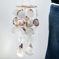 Shell And Rattan Hanging Wind Chime