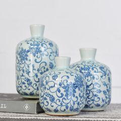 Traditional Floral Vase Set of 3