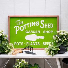 The Potting Shed Framed Farmhouse Sign