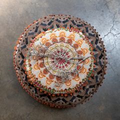 Embroidered Cotton Floor Cushion
