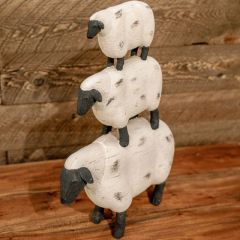 Triple Sheep Stack Decor