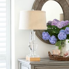 Clear Base Table Lamp