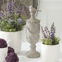 Urn Finial With Bird Accent