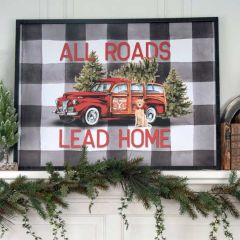 All Roads Lead Home Christmas Wall Sign