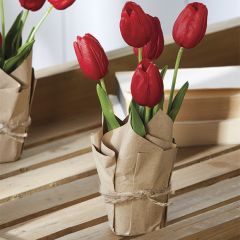Potted Pretty Faux Tulips
