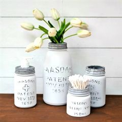 Painted Canning Jars Set of 4