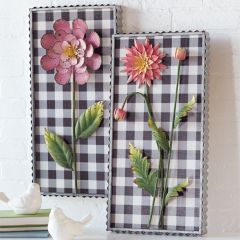 Patterned Floral Wall Art Set of 2