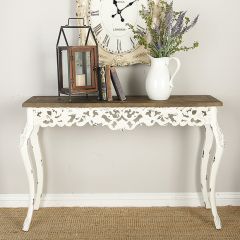Carved Elegance Console Table