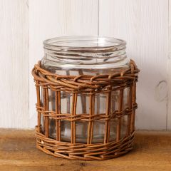 Basket Wrapped Tabletop Jar Vase
