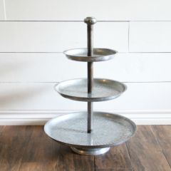 Triple Tiered Galvanized Party Tray