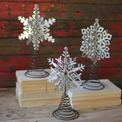 Snowflake Tree Topper Set of 3