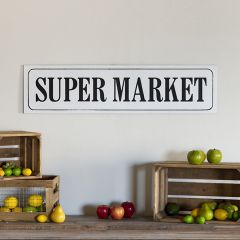 Metal Super Market Wall Sign