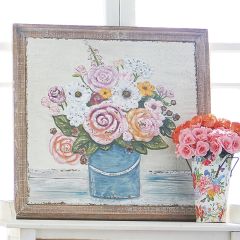 Framed Bucket Bouquet Wall Art Set of 2