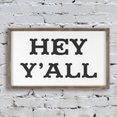 Hey Y’all Wood Framed Wall Decor