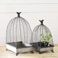 Bird Cage Planter Stand Set of 2