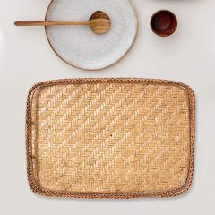 Simple Bamboo Tray with Handles