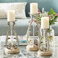 Modern Farmhouse Candle Stands Set of 3