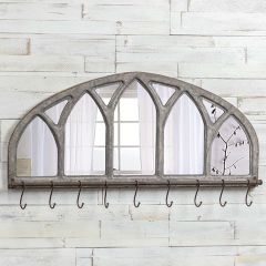 Arched Mirror Wall Hook Rack
