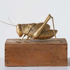 Gold Finish Cricket Figure