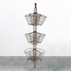 HUGE Metal Stand With 9 Wire Baskets