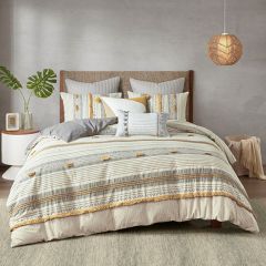 Textured Stripe Duvet Cover Set