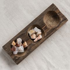 Sectioned Wood Centerpiece Tray
