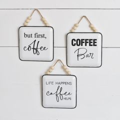 Cottage Coffee Wall Signs Set of 3