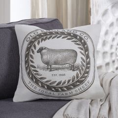 Farm Sheep Throw Pillow