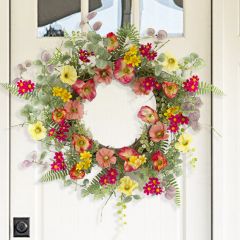 Mixed Poppy Wreath